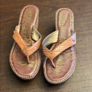 Sam Edelman espadrille wedge Sandal tan size 8.5